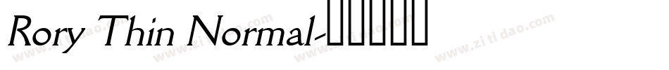 Rory Thin Normal字体转换